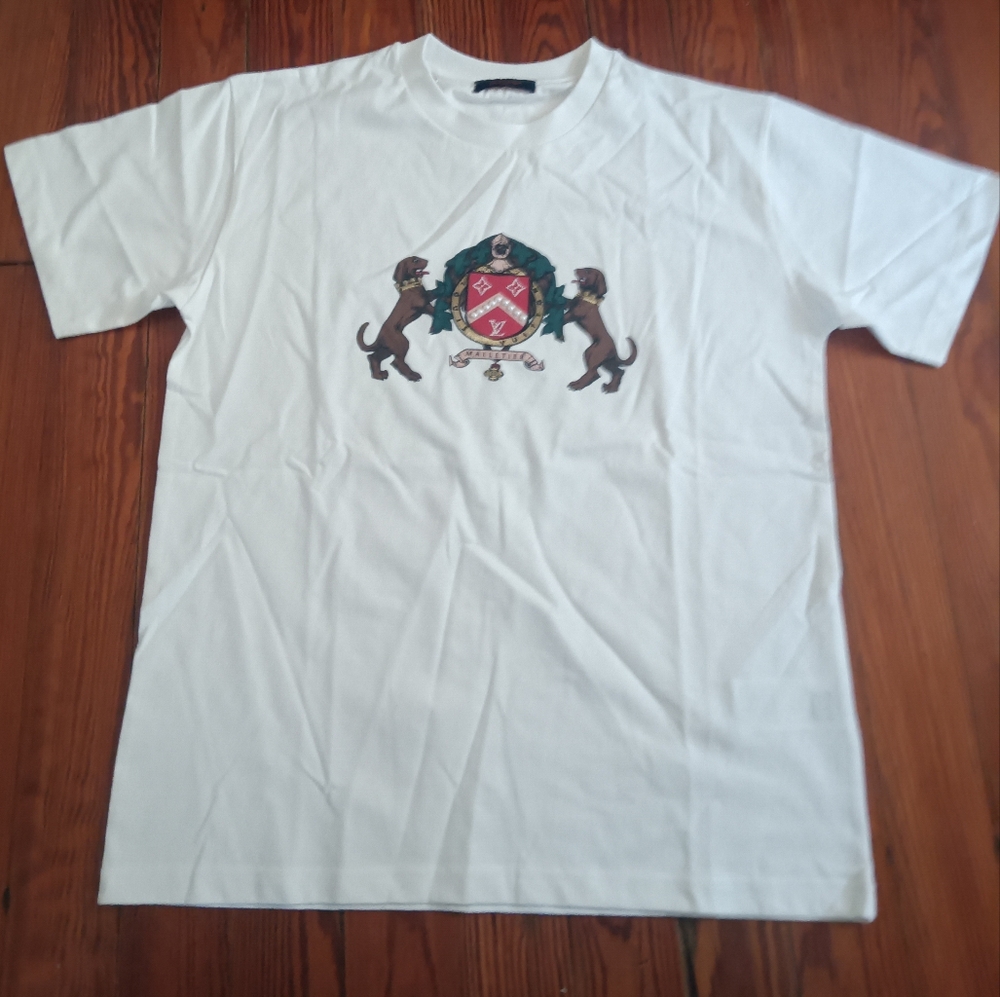 AUTHENTICATED Louis Vuitton Embellished Cotton Tshirt